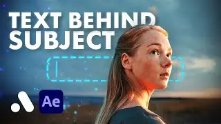 Как разместить текст за объектом в After Effects (без плагинов)