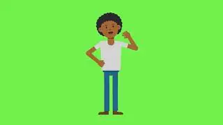 Animated Man Waving Hand Green Screen [COPYRIGHT FREE]