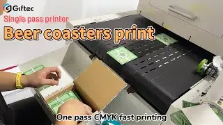 Beer coasters/ paper coasters high speed custom logo inkjet printer - Single pass printer