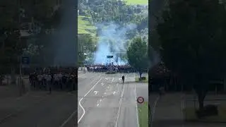 Ultras Luzern Ankunft am Stadion | FC St. Gallen vs. FC Luzern | 24.08.25 #ultras #pyro #schweiz