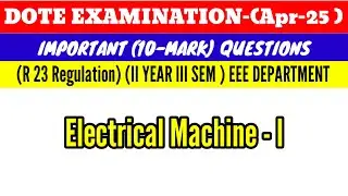 Electrical Machine's-1 important Questions