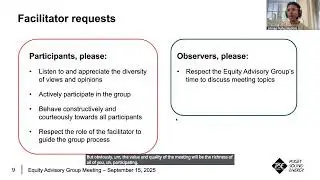 09.15 Equity Advisory Committee Public Meeting