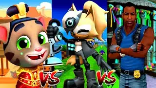 Talking Tom Gold Run Генерал Том VS Виспер из Sonic Dash VS Barry Bones из Temple Run 2