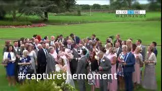Throwing the bouquet - wedding video Thornton Manor Hotel, Wirral
