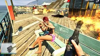 GTA 5 - Fire Bottle vs NPC's Ragdolls | Euphoria Physics Ragdolls 2025