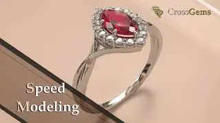 Making a Cluster Ring from Scratch CAD design - Speed Modeling | CrossGems