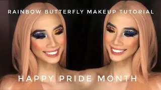 Rainbow Butterfly Makeup Tutorial (Tribute for Pride Month)