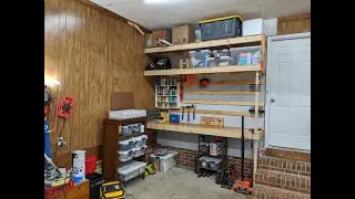 $75 Garage Shelves and Workbench (Semi-floating)