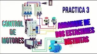 Arranque y paro de dos estaciones- CONTROL DE MOTORES