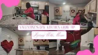 CLEAN WITH ME 💕 Valentine&rsquo;s Day Kitchen Glow-Up 💗Cozy Decor & Reset