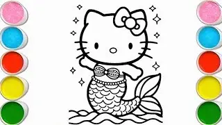 Hello Kitty Mermaid Drawing, Painting & Colouring for Kids and Toddlers_ Kids Art