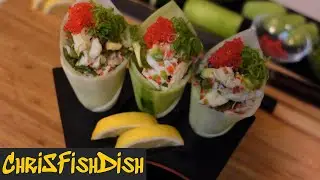 Spicy Cucumber Crab Handrolls Catch&Cook