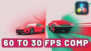 Convert 60 FPS Fusion Composition To 30 FPS In Davinci Resolve