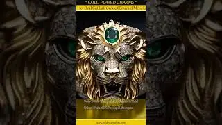3ct Oval Cut Lab Created Emerald Mens Lion King Ring 14k Yellow Gold Plated