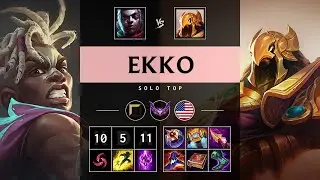 Ekko Top vs Azir: Killing spree - NA Master Patch 14.24