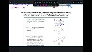 8.1 Law of Sines Intro