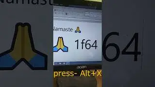 Namaste symbol in word