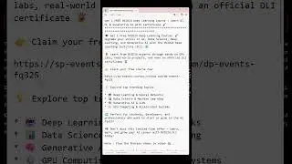 Получите 1 БЕСПЛАТНЫЙ курс NVIDIA Deep Learning | Изучите ИИ, МО и генеративный ИИ с сертификатом 🚀