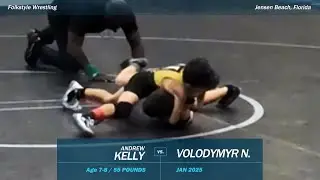 Andrew Kelly vs Volodymyr N. - Jensen Beach IOF (Folkstyle) - 01/2025