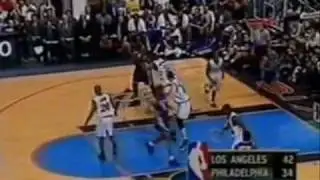 Kobe Bryant 32 Points Vs Sixers in 2001 NBA Finals Game 3 (8 straight shots made in 2nd Quarter)