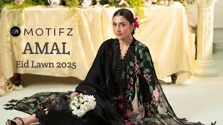 Motifz Amal Eid Embroidered Lawn'25|Motifz Unstitched Luxury Lawn| Nureh Feya Eid Edit Lawn|Shop Now