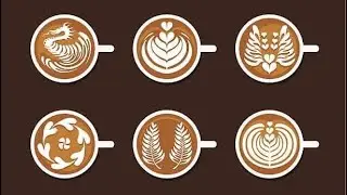 Rosetta latte art FREEPOUR🇧🇹