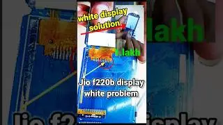 how to Jio f220b #white #display #solution & #jumper  Jio f220display white #problem #shortsyoutube