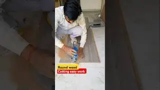 Round wood cutting easy work   #woodworking #shortvideo
