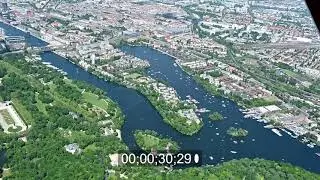 Wohnhausbebauung auf der Halbinsel Stralau im Ortsteil Friedrichshain in Berlin, Deutschland