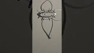 Buddha Board Water Drawing / Painting Relaxing Mindfulness Art Practice - Eye Flower