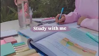 1_HOUR🩷| STUDY WITH ME✨️Pomodoro 25/5🤍  ادرس معي لمدة ساعة مع صوت المطر🌧 بطريقة بومودورو 