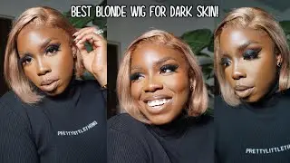 Best blonde wig for dark skin, how to tone  blonde with purple shampoo Ft Chinalacewig|LYDIA STANLEY