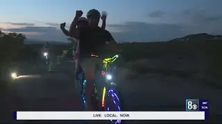 Las Vegas valley comes together to light up the night at Glow Bike Ride