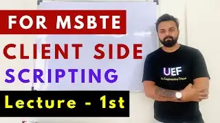 Client Side Scripting For MSBTE Diploma | Lecture - 1st | With Full notes , Question Banks And Books