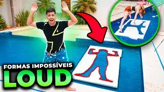 CONSEGUIMOS?! PULANDO EM FORMAS IMPOSSÍVEIS NA PISCINA DA LOUD!!