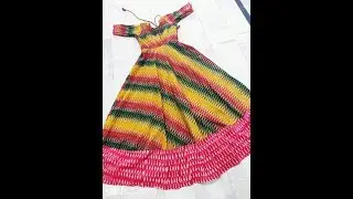 Ikkat Designed Cotton multiple colors long gown with price