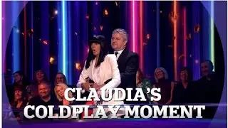 Claudia Winkleman hilariously recreates that Coldplay 'kiss cam' moment
