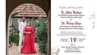 JITHIN & MARIYA  WEDDING LIVE / 19.01.2026