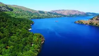 Aerial Views Of Lake District in Cumbria - UK