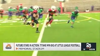 Victoria Titans Little League Football team dominates in weekend game for junior division.