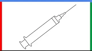 Syringe drawing | How to draw a Injection Syringe step by step for beginners