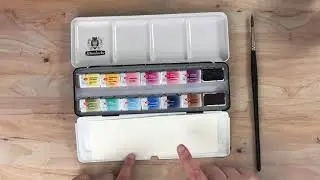 White Nights Watercolor Full Pans Unwrapping and Swatching