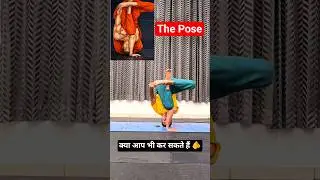 Variation of Shirshasana with one hand balance | Yog Musafir #shorts #yoga #asana #shortsfeed