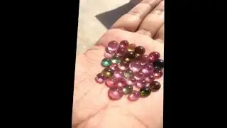Tourmaline delight presents tourmaline cabochons 7-10.6mm size !!