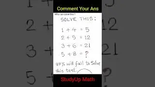 Who can Solve this?? math puzzle #shorts
