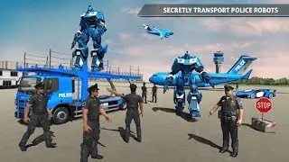 Police Robot Car Game &ndash; Police Plane Transport (Android Gameplay) shooting training