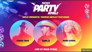 Fortnite Party Royale EVENT / Concert - Ft. Diplo, Noah Cyrus & Young Thug and Party Royale