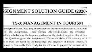 TS 3 IGNOU SOLVED ASSIGNMENT 2020-21