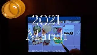 2021, March. Journal with me on iPad. Free stickers and templates, GoodNotes 5