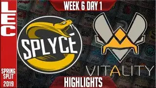 SPY vs VIT Highlighhts | LEC Spring 2019 Week 6 Day 1 | Splyce vs Vitality